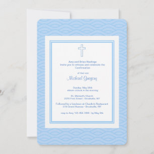 Stand Out Waves Blue Invitation