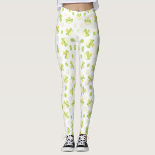 Stand out with Cute Frog and Crown Leggings