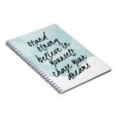 Stand Strong, Be Yourself Motivational Quote Notebook (Right Side)