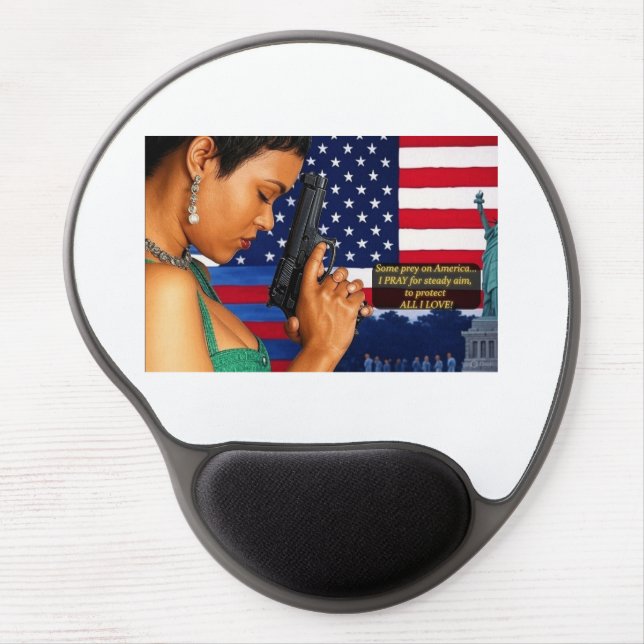 Stand Tall and Steady for Freedom! Gel Mouse Pad (Front)