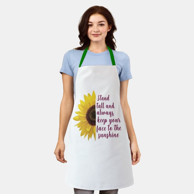 Stand Tall Face Sunshine Sunflower Apron - Women's (Worn)