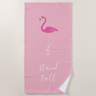 Stand Tall Flamingo Beach Towel