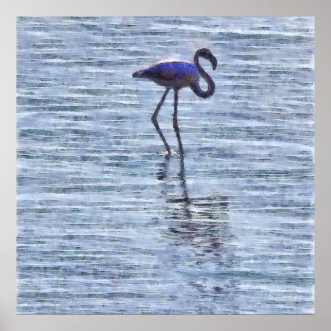 Stand Tall Flamingo Watercolor Poster (Front)