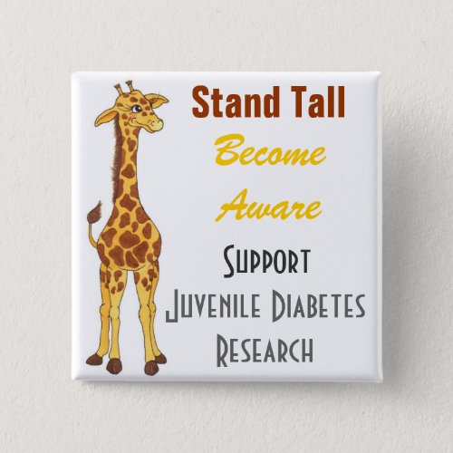 Stand Tall Giraffe  _ Juvenile Diabetes Pin