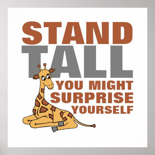 Stand Tall Giraffe Poster