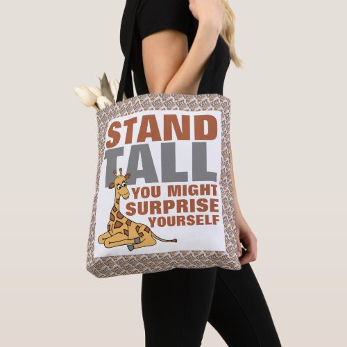 Stand Tall Giraffe Tote Bag