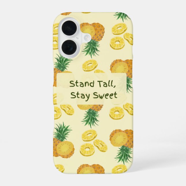 Stand Tall, Stay Sweet Pineapple pattern iPhone Case (Back)