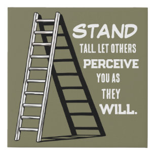 Stand Tall Stoic Faux Wrapped Canvas