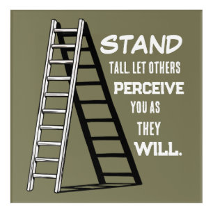 Stand Tall Stoic Faux Wrapped Stand Tall Stoic Quo Acrylic Print