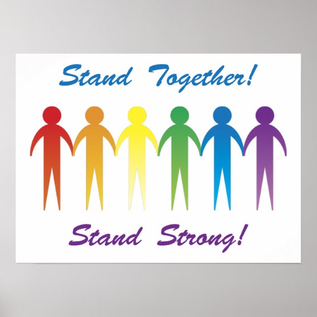 Stand Together Gay Pride Posters and Prints (Front)