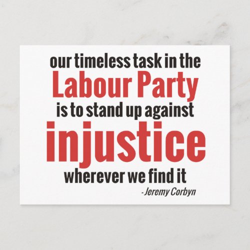 Stand up Against Injustice Postcard