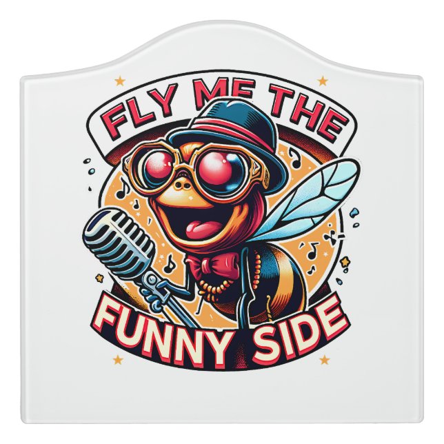 Stand-Up Bee Door Sign (Large Crest Front)