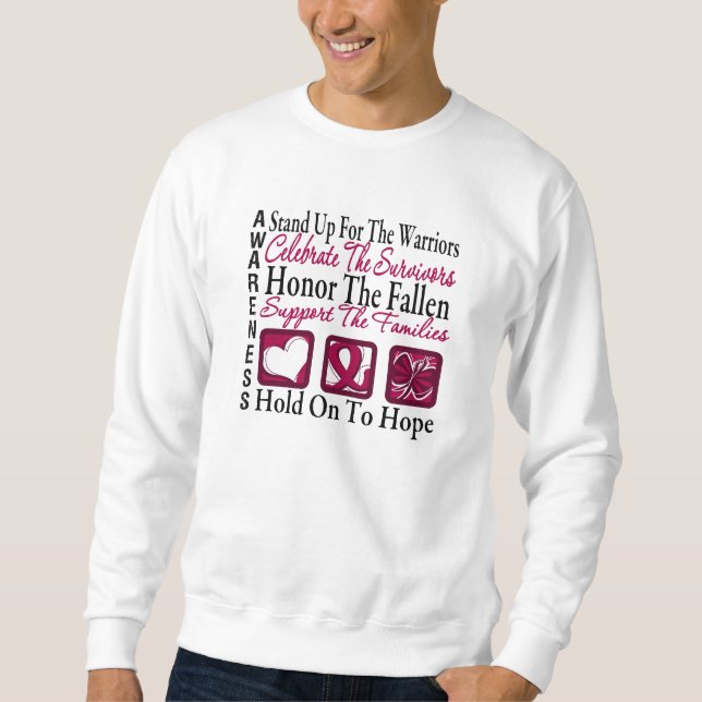 Stand Up Celebrate Honor Collage Multiple Myeloma Sweatshirt (Front)