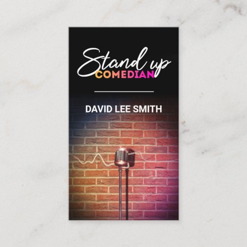 Stand up comedian business card