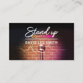 Stand Up Comedian Business Card by AmazingDesignStore at Zazzle