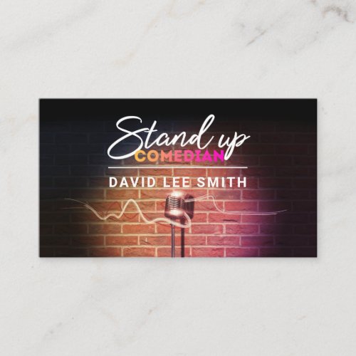 Stand up comedian business card
