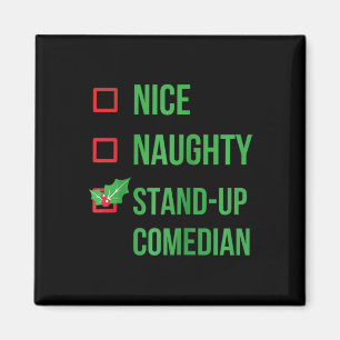 Stand-up Comedian Funny Pajama Christmas Gift Ragl Magnet