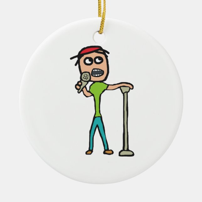 Stand Up Comedy Ceramic Ornament (Front)