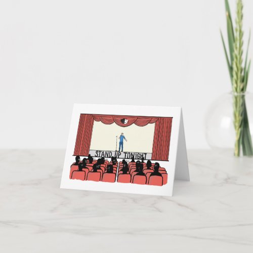 Stand up comedy greeting card