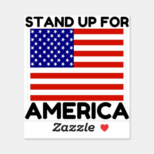 Stand Up For America Flag Sticker