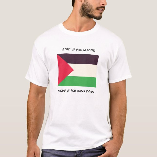 Stand Up For Palestine - Flag T-shirt (Front)