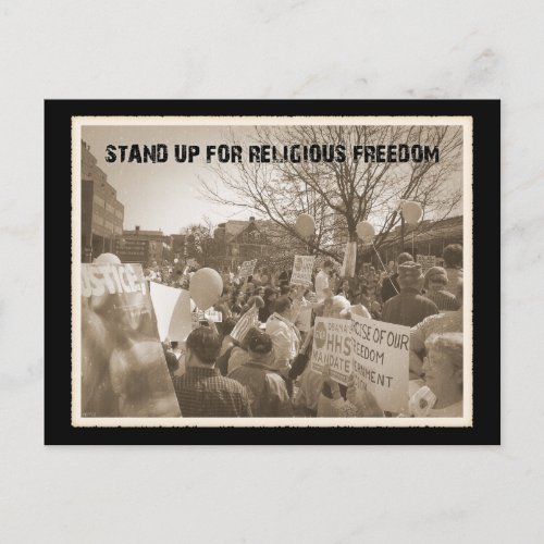 Stand Up For Religious Freedom Postcard