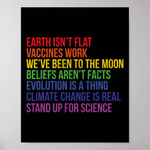 Stand Up For Science Real Earth Isn't Flat Earth D Poster