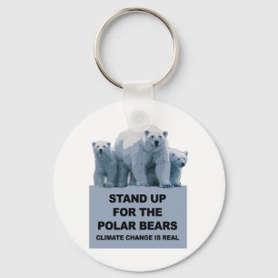 Stand Up for the Polar Bears Keychain