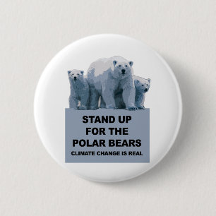 Stand Up for the Polar Bears Pinback Button