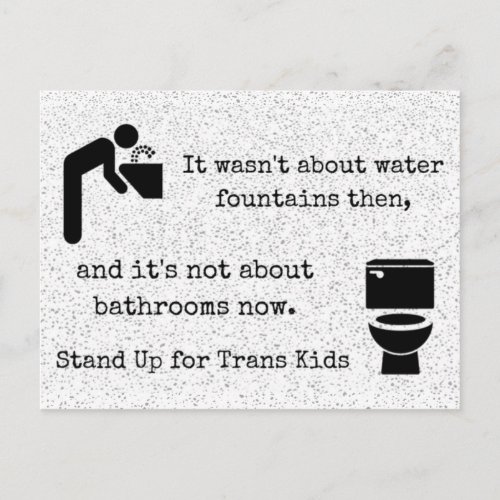 Stand Up for Trans Kids Protest Postcard