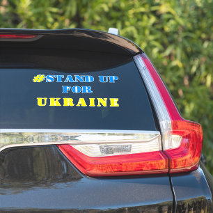 # Stand Up For Ukraine - Freedom - Ukrainian Flag Sticker