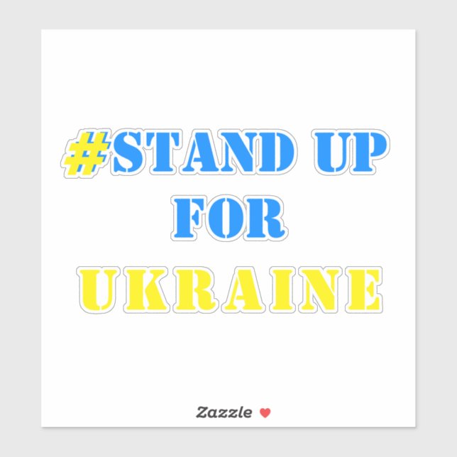 Stand Up For Ukraine Support Sticker Freedom (Sheet)