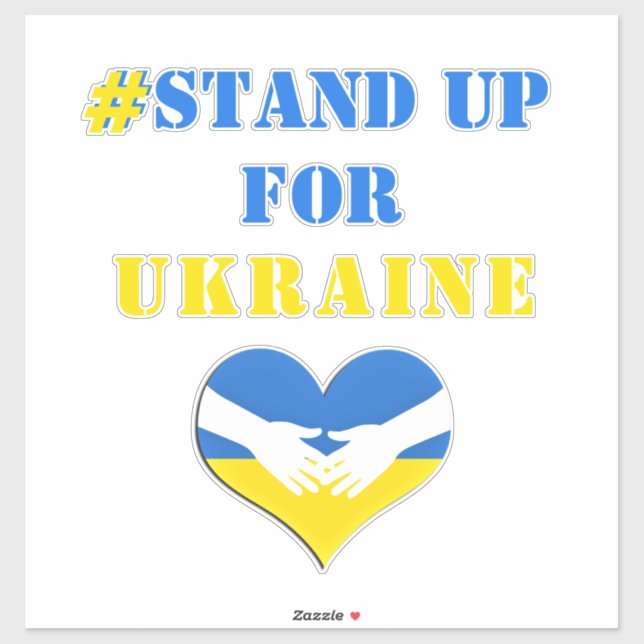 # Stand Up For Ukraine Support Stickers (Sheet)