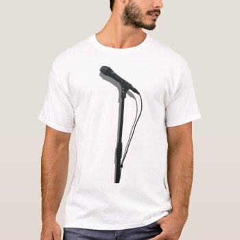 Stand Up Microphone Shirt by eRocksFunnyTshirts at Zazzle