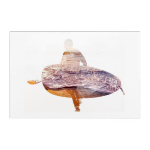Stand up paddle acrylic print