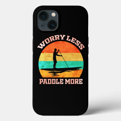 Stand Up Paddle Board Paddling Retro Vintage SUP P iPhone 13 Case