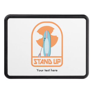 Stand up paddle board retro logo hitch cover
