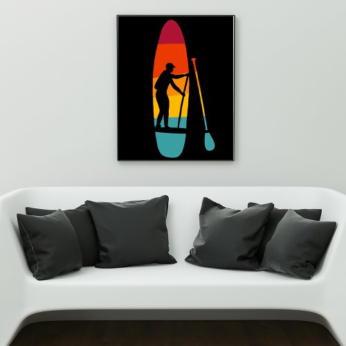 Stand Up Paddle Board SUP Paddle Boarding Graphic Poster