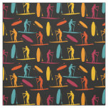 Stand Up Paddle Board SUP Paddle Boarding Pattern Fabric