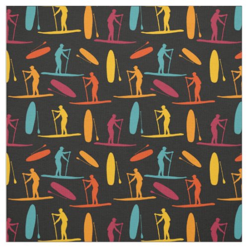 Stand Up Paddle Board SUP Paddle Boarding Pattern Fabric