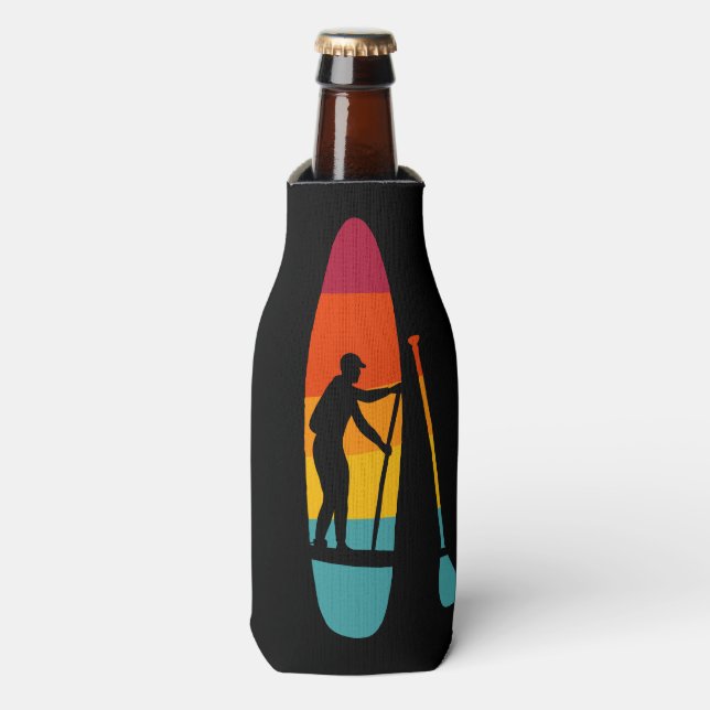 Stand Up Paddle Board SUP Personalized Bottle Cooler (Bottle Front)