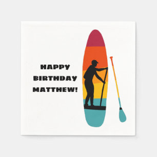 Stand Up Paddle Board SUP Personalized Napkins