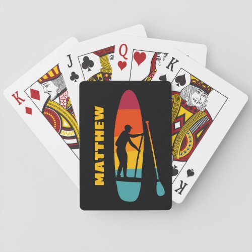 Stand Up Paddle Board SUP Personalized Playing Cards
