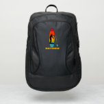 Stand Up Paddle Board SUP Personalized Port Authority® Backpack<br><div class="desc">Create a personalized gift that's perfect for stand up paddle boarders. This backpack features an illustration of a SUP or stand up paddle board and paddle depicted in vibrant sunset colors with a silhouette illustration in black of someone paddle boarding. There's a spot below the graphic for adding a name...</div>