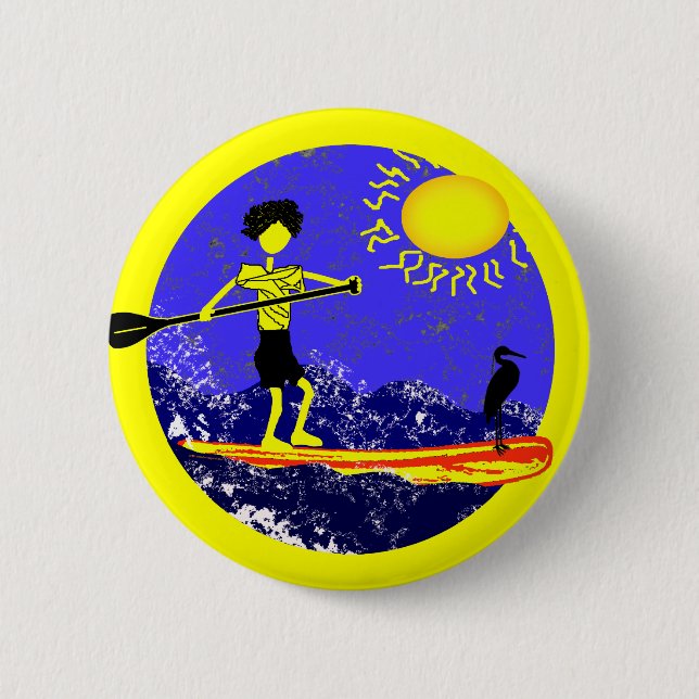 Stand Up Paddle Design Button (Front)