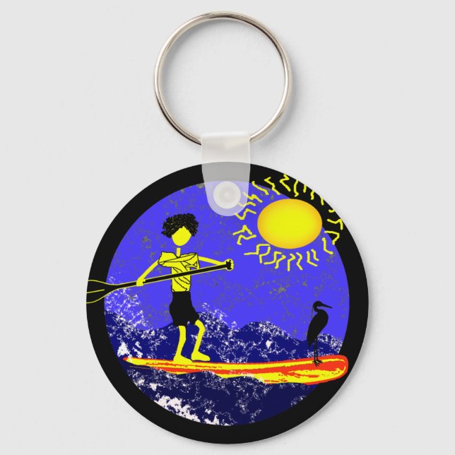 Stand Up Paddle Design Keychain (Front)
