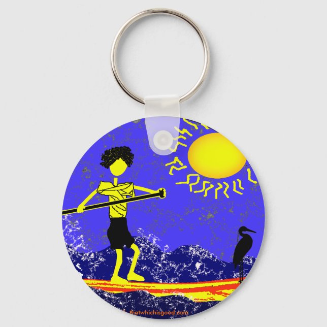 Stand Up Paddle Design Keychain (Front)