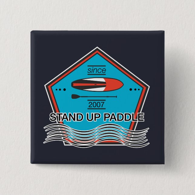 Stand Up Paddle Poster Button (Front)