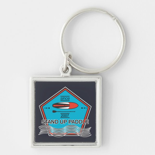 Stand Up Paddle Poster Keychain (Front)