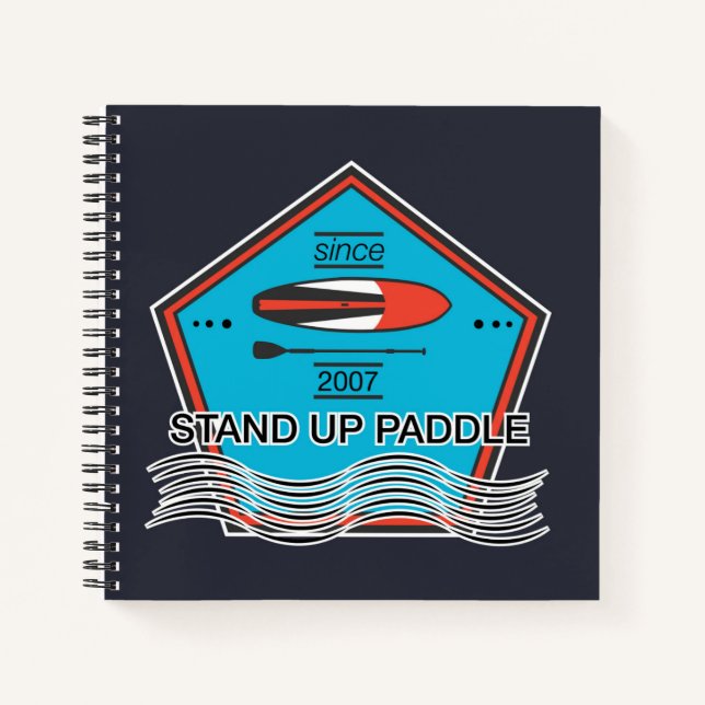 Stand Up Paddle Poster Notebook (Front)